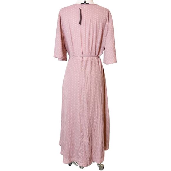 NWT Lulu’s Farah printed wrap dress flutter sleeve sz L - Picture 6 of 10